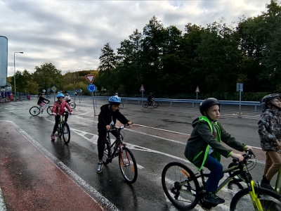 4. A a 4. B na dopravním hřišti v Benešově