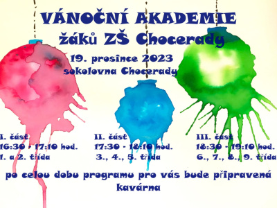 Pozvánka na vánoční akademii
