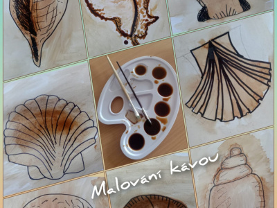Malování kávou - Vv, 9. tř.