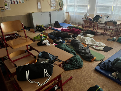 3.A a 5.B spí ve škole