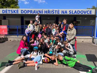 4.A a 5. třída na dopravním hřišti v Benešově